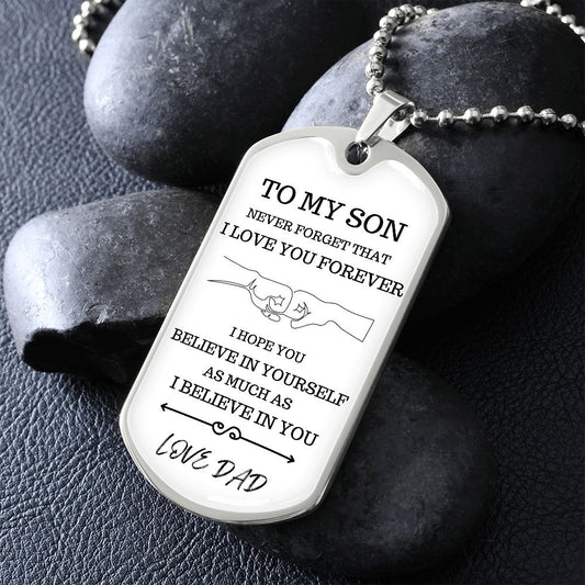 Dog Tag Necklace - To My Son