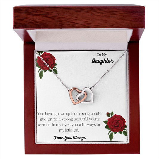Interlocking Hearts Necklace - To My Daughter
